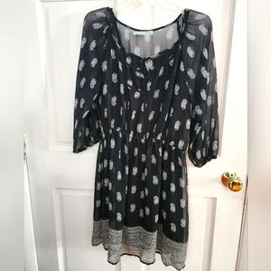 Maurices Black Sheer Dress with Slip